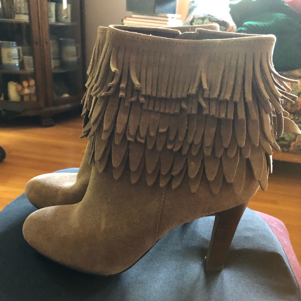 Taupe sides ankle boots